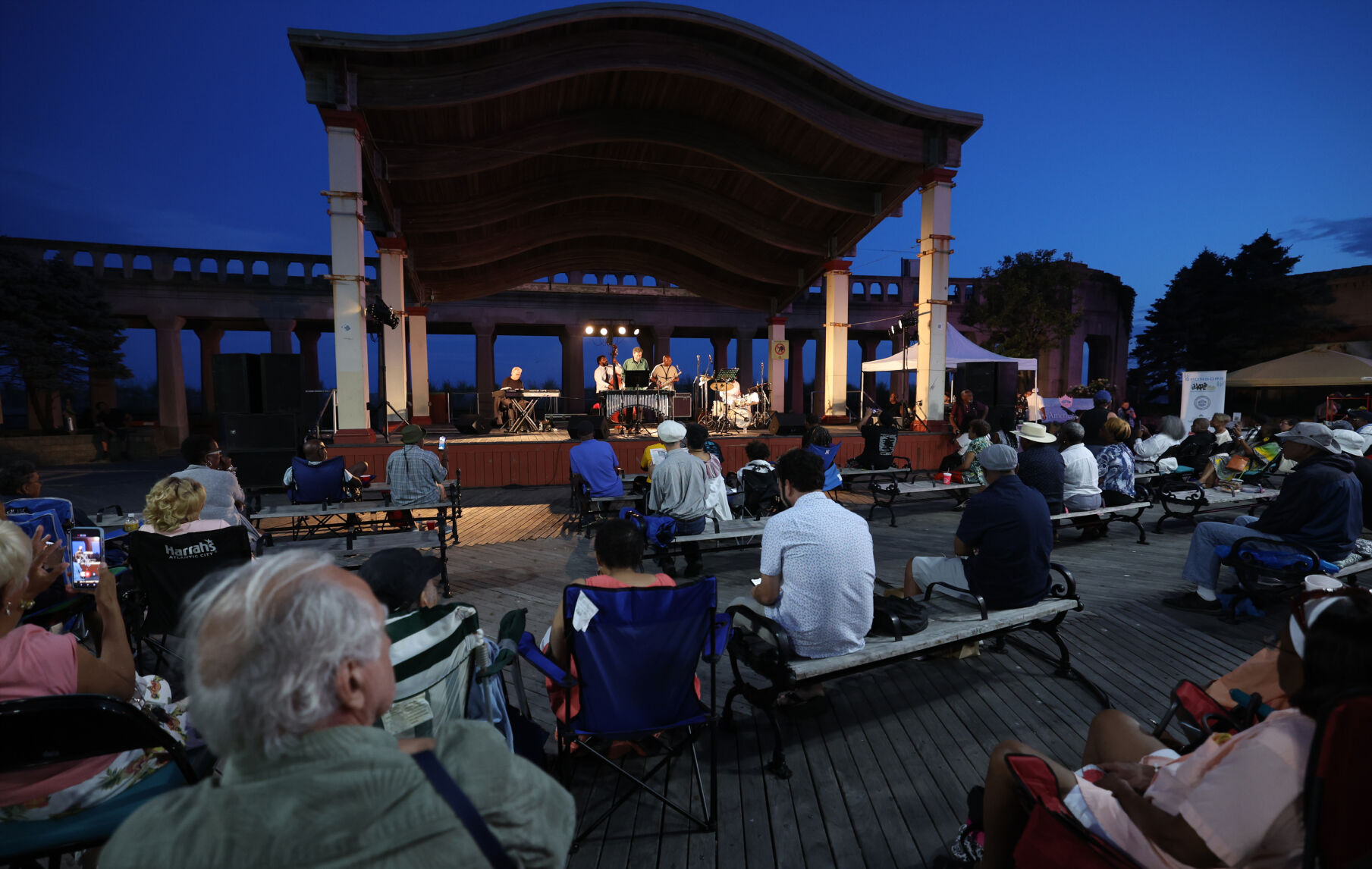 Concert at "Chicken Bone Beach" at Kennedy Plaza